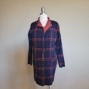 Open Front Cardigan Sweater, Navy Bule, Pink, And Orange